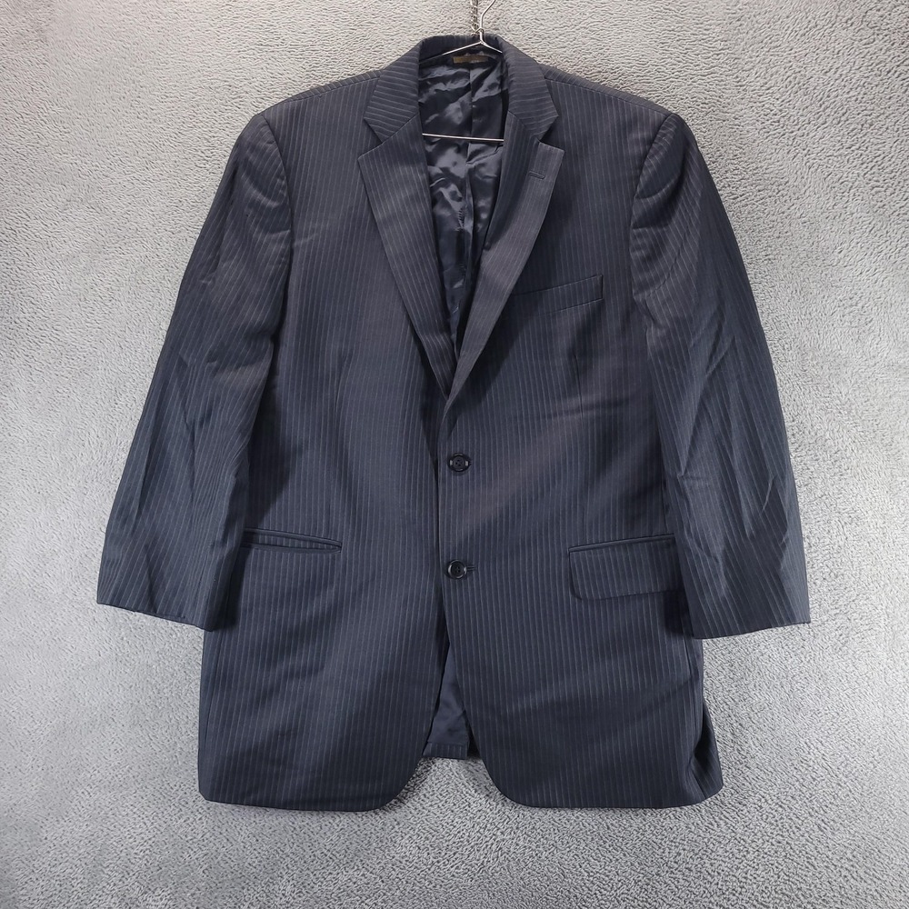Brooks Brothers Suit Jacket Mens 41R Gray Stripe Wool 1818 Madison Reda